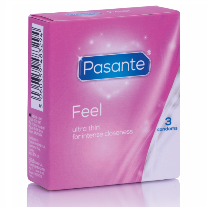 Boîte de 3 préservatifs en latex extra-fins