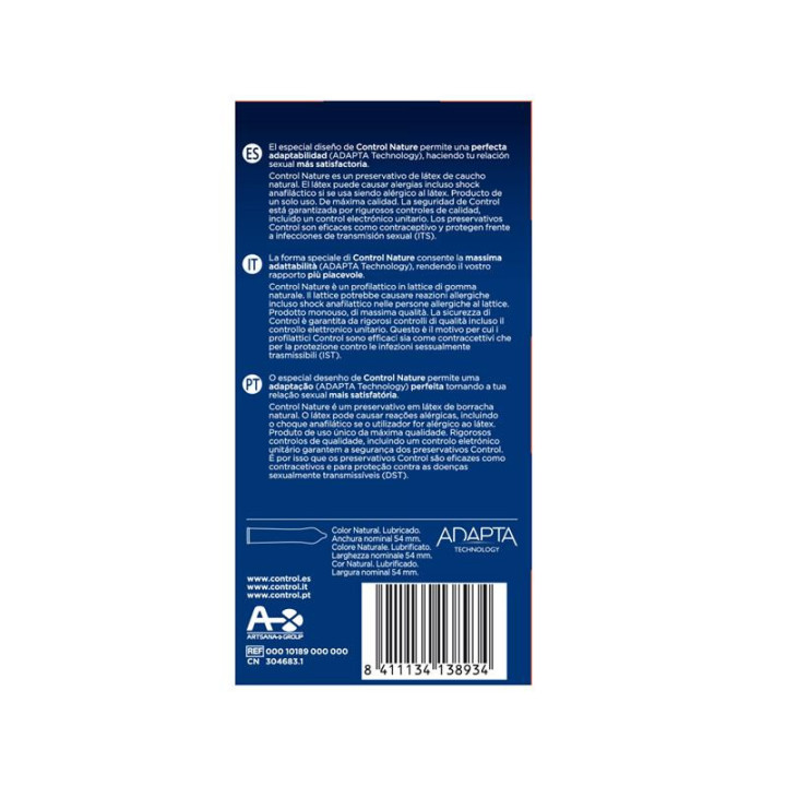 CONTROL - ADAPTA NATURE CONDOMS 24 UNITÉS