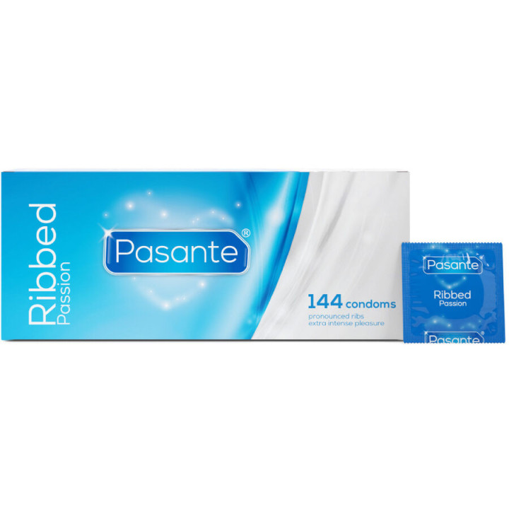 PASANTE - PRÉSERVATIFS PASSION CÔTELÉS BOÎTE 144 UNITÉS