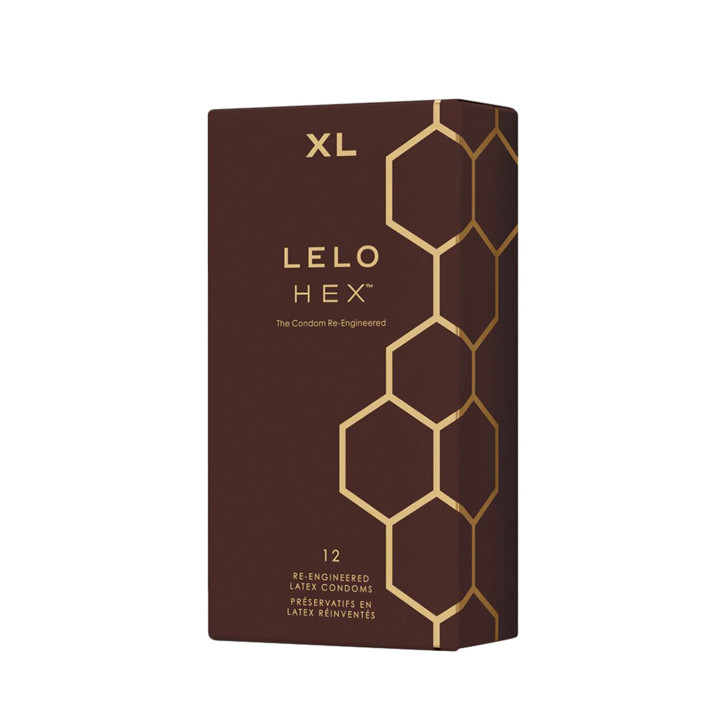 Lelo Hex, 12 préservatifs XL en latex lubrifiés