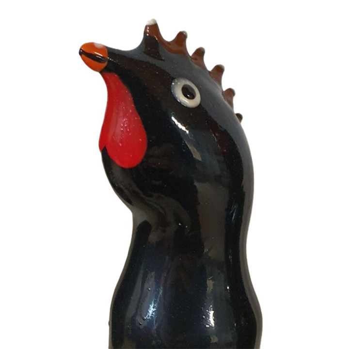 CONDOMERIE - PRÉSERVATIFS FANTAISIE PEINTS À LA MAIN COQ NOIR