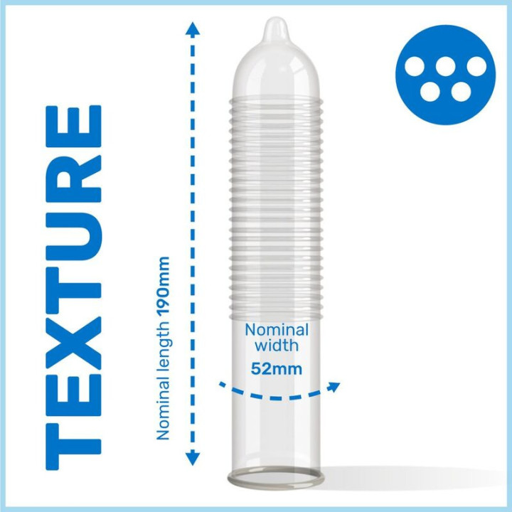 Boîte de 3 préservatifs en latex à texture