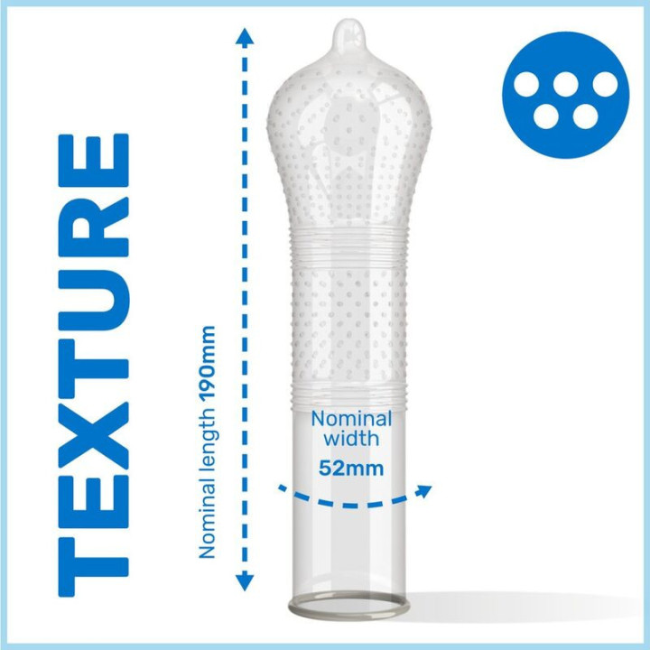 Boîte de 12 préservatifs en latex à texture