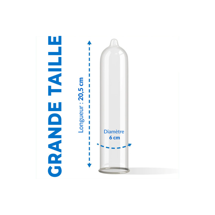Boîte de 3 préservatifs en latex King Size