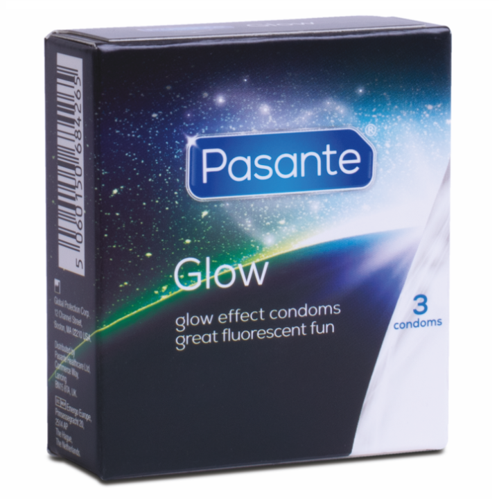 Boîte de 3 préservatifs phosphorescents Glow