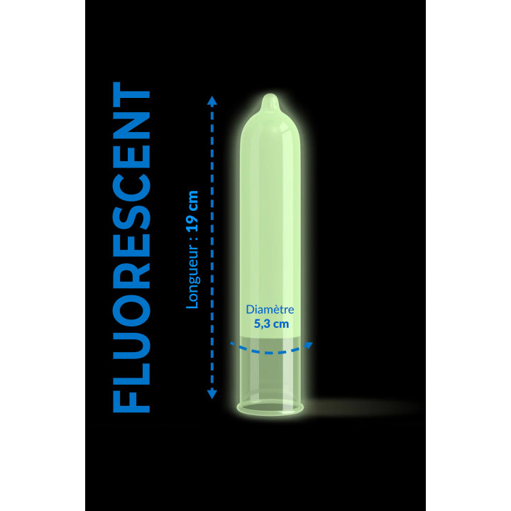 Boîte de 3 préservatifs phosphorescents Glow