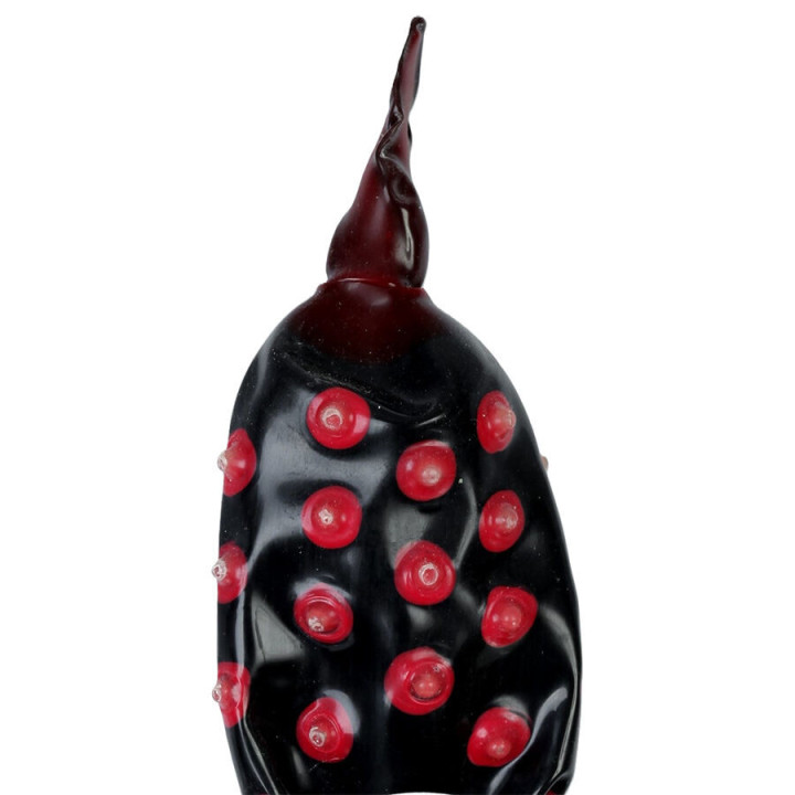 CONDOMERIE - PRÉSERVATIFS FANTAISIE PEINTS À LA MAIN NOIR FAKIR XL