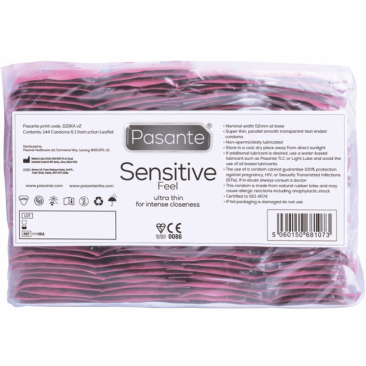 Sachet de 144 préservatifs en latex extra-fins