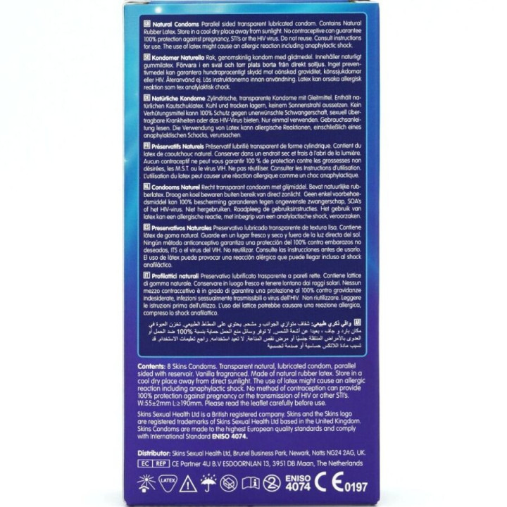 SKINS - PRÉSERVATIFS NATURELS PREMIUM PACK 8