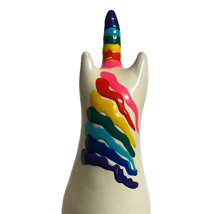 CONDOMERIE - PRÉSERVATIFS FANTAISIE PEINTS À LA MAIN LICORNE ARC-EN-CIEL
