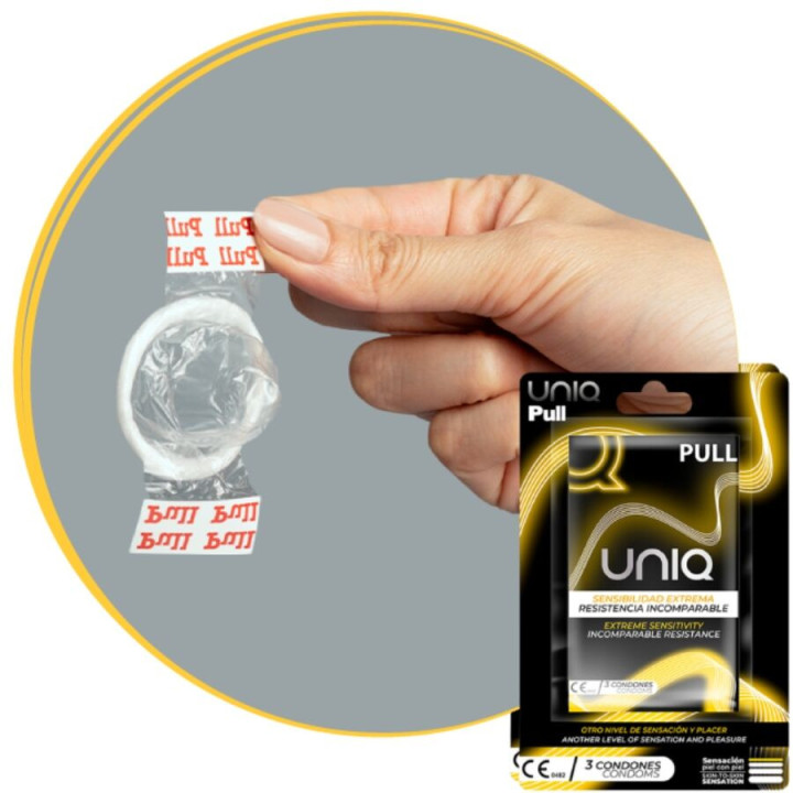 Préservatifs avec Bandes Pull Condoms Sans Latex 3 pcs