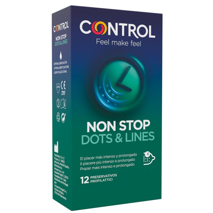 CONTROL - CONDOMS NONSTOP DOTS AND LINES 12 UNITÉS