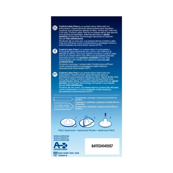 CONTROL - CONDOMS SANS LATEX 5 UNITÉS