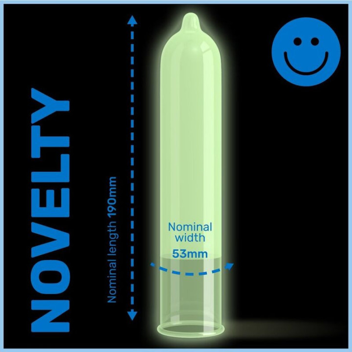 Boîte de 12 préservatifs phosphorescents Glow
