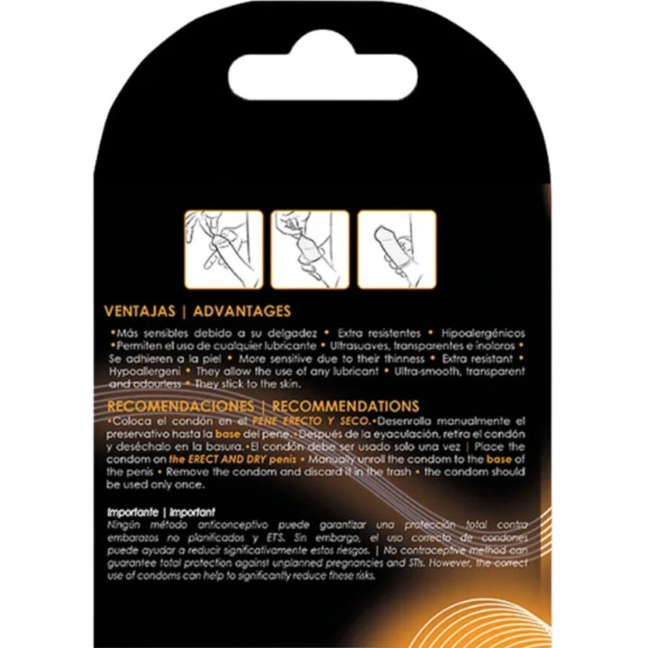 Préservatifs Extra Fins sans Latex Classic 3 Unités