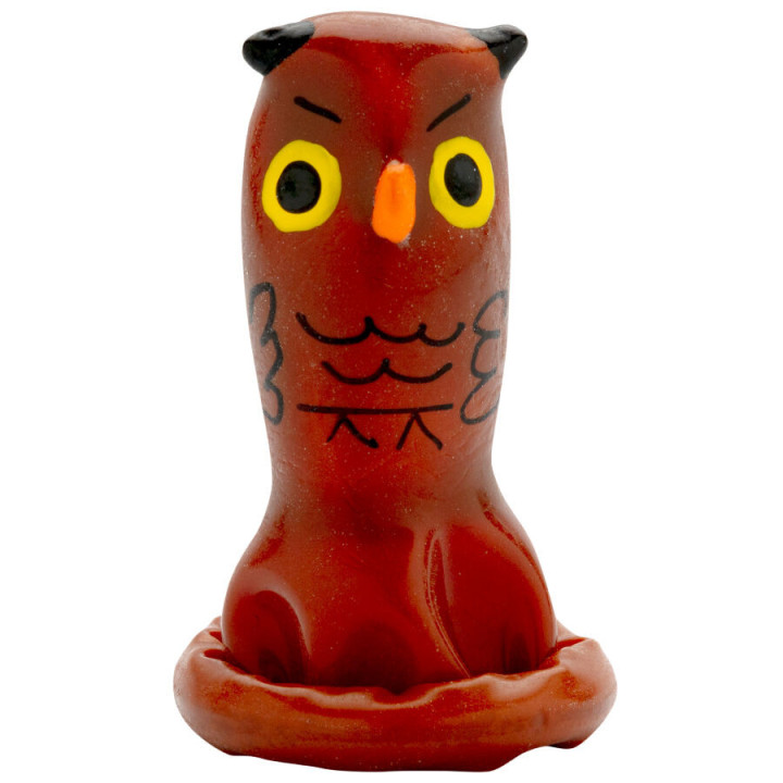 CONDOMERIE - PRÉSERVATIFS FANTAISIE PEINTS À LA MAIN HIBOU