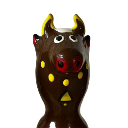 CONDOMERIE - PRÉSERVATIFS FANTAISIE PEINTS À LA MAIN TAUREAU NOIR MODÈLE 2