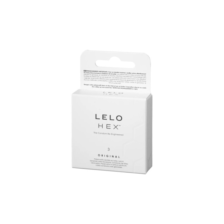 Boîte de 3 préservatifs en latex HEX original